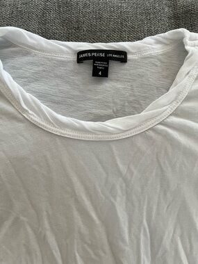 James Perse Los Angeles. White Crewneck T-Shirt-Size 4. Used - worn a few times.